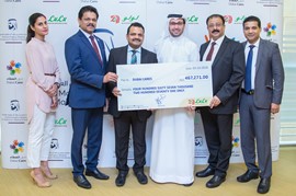 LuLu Group International hands over AED 467,271 cheque donation to Dubai Cares in support of Water, Sanitation and Hygiene facilities in Schools (WASH) programs